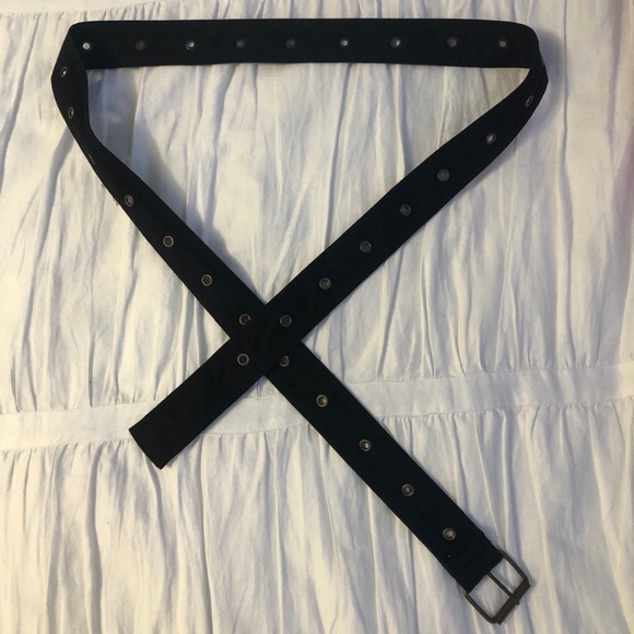 BLACK CARGO TRACK PANT W BELT - Picture 3 of 4